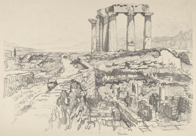 Korinth, zum Golf hin, 1913 von Joseph Pennell