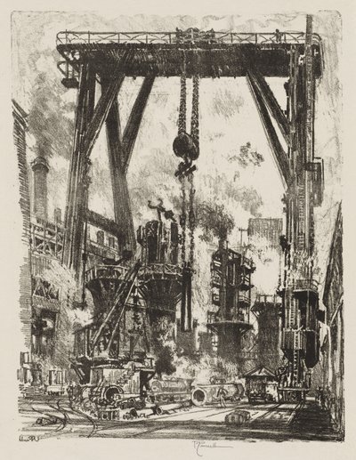 Englische Kriegsarbeit: Die alte Geschützstellung von Joseph Pennell