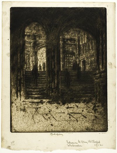 Eingang zur Kapelle Heinrichs VII., Westminster von Joseph Pennell