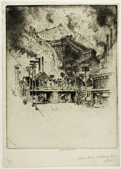 Hauptstraße, Mahanoy City von Joseph Pennell