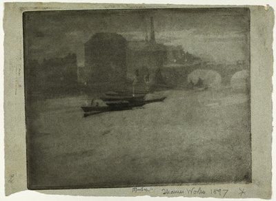 Nebel auf der Themse von Joseph Pennell
