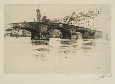 Ponte Santa Trinita, Florenz von Joseph Pennell