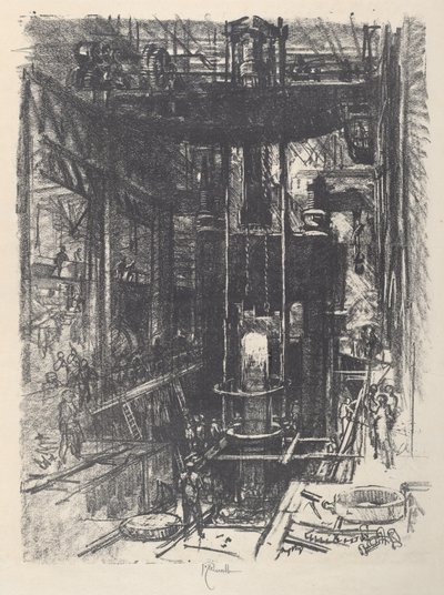 Formen eines Gewehrs aus einem Barren von Joseph Pennell