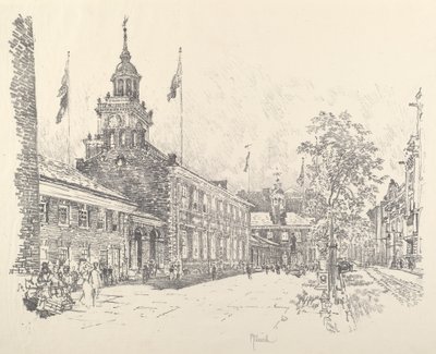Staatsgebäude, 1912 von Joseph Pennell
