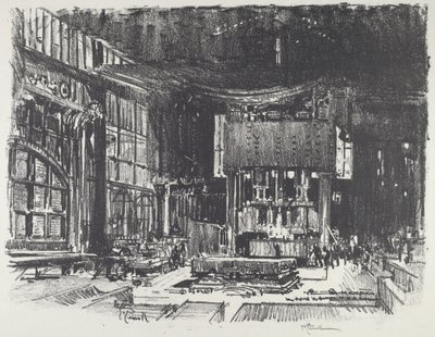 Die Akolythen bereiten den Altar des Kriegsgottes vor von Joseph Pennell