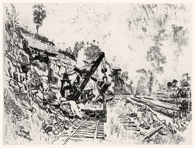 Der Schnitt bei Bas Obispo, Platte XI aus Der Panamakanal von Joseph Pennell, 1912 von Joseph Pennell
