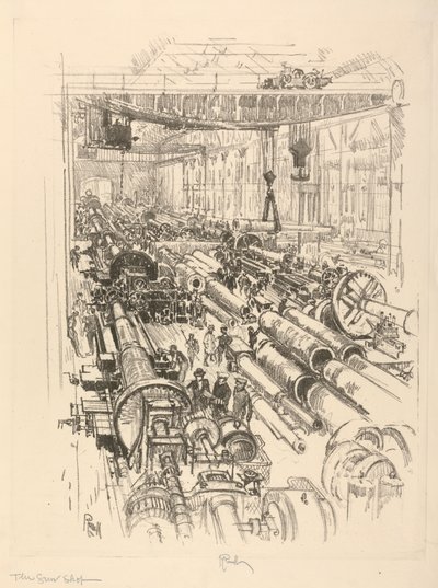 Die englische Kriegserie: W. 441. Der Waffenshop von Joseph Pennell