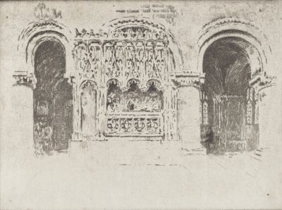 Das Grab des Gründers, Kirche von Saint Bartholomew the Great, 1903 von Joseph Pennell