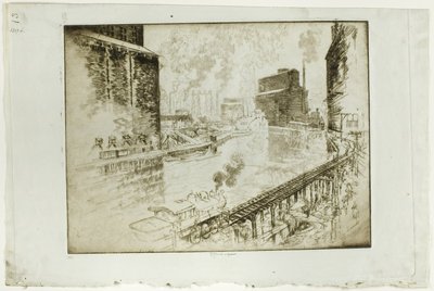 Die Getreidespeicher, Chicago von Joseph Pennell