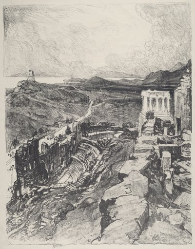Das Odeon, Athen von Joseph Pennell