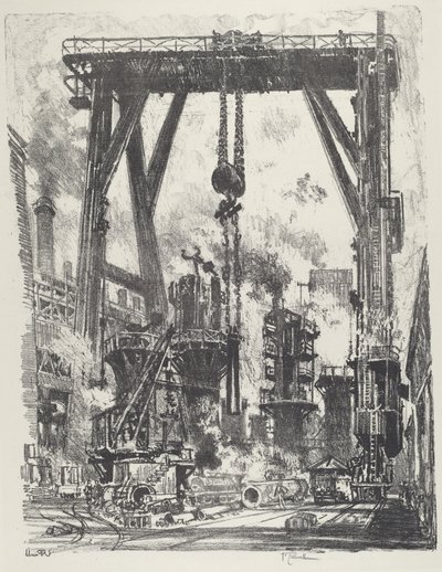 Die alte Geschützgrube von Joseph Pennell