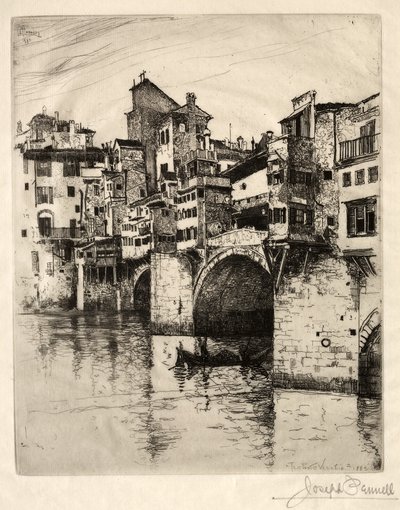 Die Ponte Vecchio, 1883 von Joseph Pennell