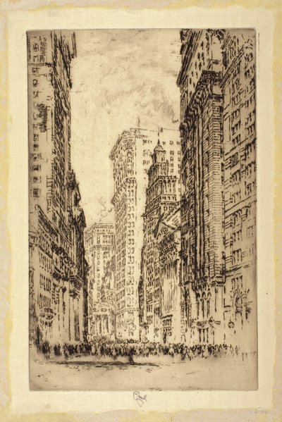 Die Börse, New York von Joseph Pennell