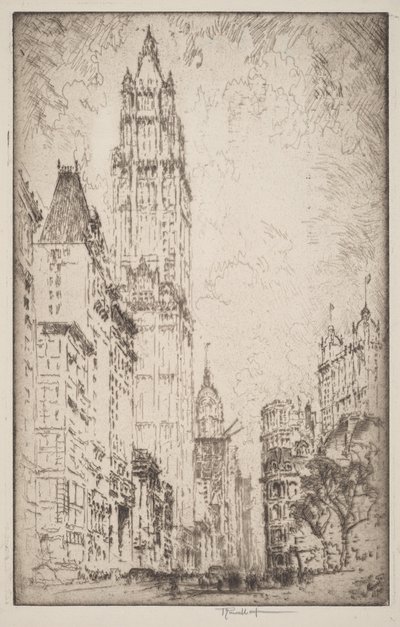 Das Woolworth Building von Joseph Pennell