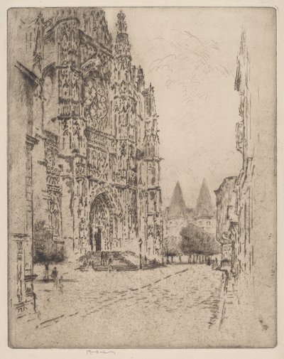 Türme des Bischofspalastes, Beauvais von Joseph Pennell