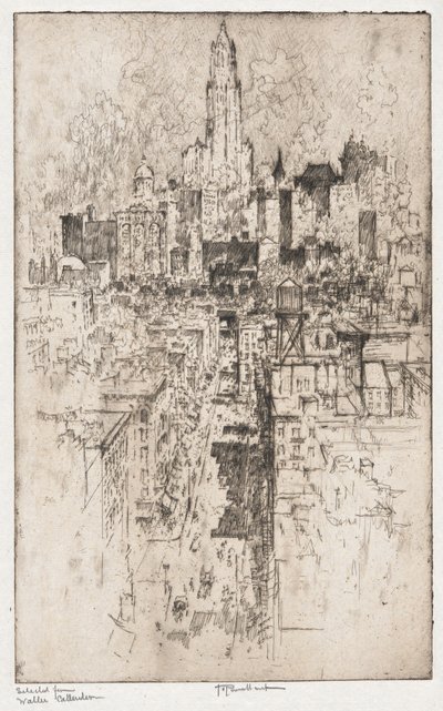Auf zum Woolworth von Joseph Pennell