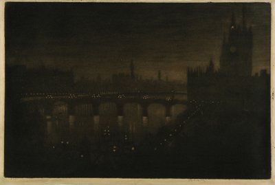 Westminster Nacht - Von meinem Atelierfenster von Joseph Pennell