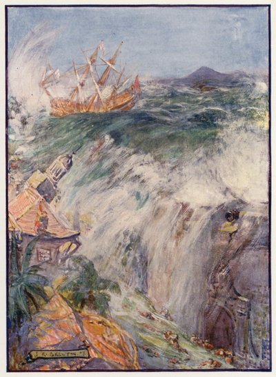 Zerstörung von Port Royal, Jamaika von Joseph Ratcliffe (after) Skelton