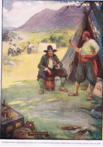 Wo die große Stadt Kapstadt steht, errichteten sie ihre Zelte und Hütten von Joseph Ratcliffe Skelton