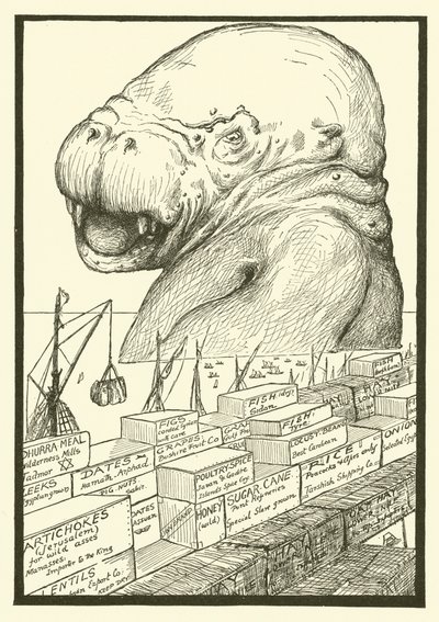 Das Tier, das aus dem Meer kam (Gravur) von Joseph Rudyard (after) Kipling
