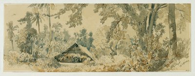 Eingeborenenhütte auf der Insel Puinipet (Ponape), Caroline Islands von Joseph Selleny