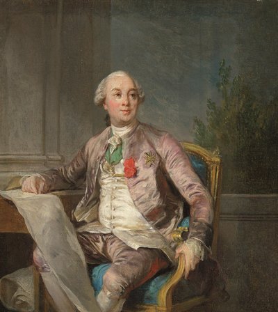 Ein Porträtstudie von Charles-Claude de Flahaut de la Billarderie, Comte d