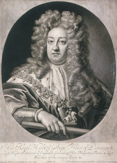 Ovales Porträt von George, Prinz von Dänemark, 1704 von Joseph Smith