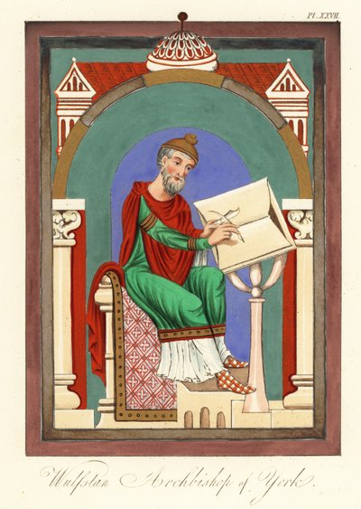 Wulstan II (oder Wulfstan), Erzbischof von York von Joseph Strutt