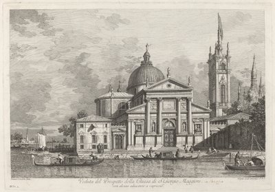 Ansicht der Fassade der Kirche S. Giorgio Maggiore von Joseph Wagner