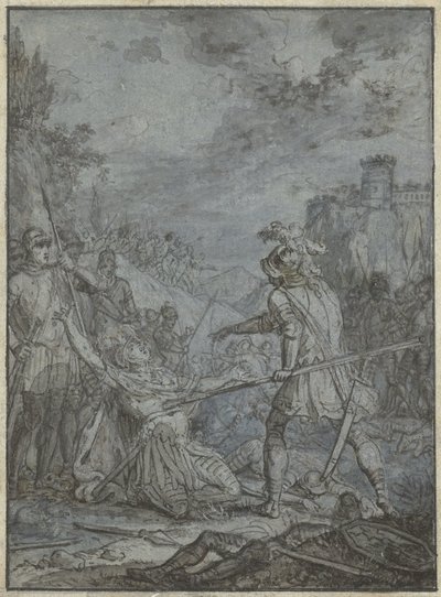 Übergabe eines Heerführers (Gruppe gleichartiger Illustrationen mit Rittern und Reitern) von Joseph Werner