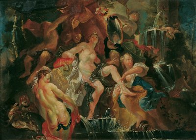 Das Bad der Diana (Rückseite: Die Erziehung des Bacchusknaben) von Joseph Winterhalder d. J.