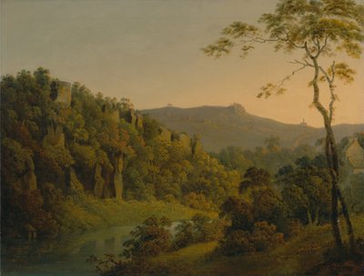 Matlock Dale, Blick Richtung Black Rock Escarpment von Joseph Wright of Derby