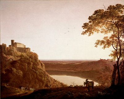 Ansicht des Nemisees bei Dämmerung von Joseph Wright of Derby