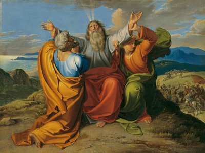 Der betende Moses mit Aaron und Hur auf dem Berge Horeb von Joseph von Fuhrich