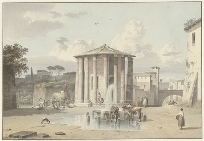 Der Tempel der Vesta in Rom von Josephus Augustus Knip