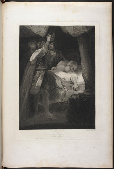 Zweiter Teil von König Heinrich VI. Akt III Szene III - König Heinrich, Salisbury und Warwick; der Kardinal im Bett von Joshua (after) Reynolds