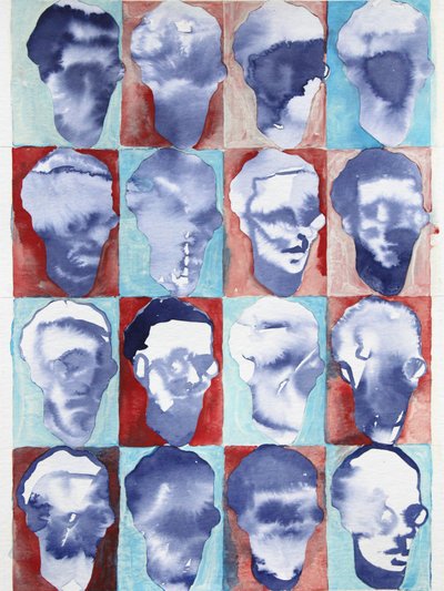 Abstrakte Gesichter Gitter von Joshua Hoskins