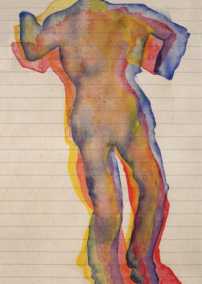 Bunte geschichtete Figur von Joshua Hoskins