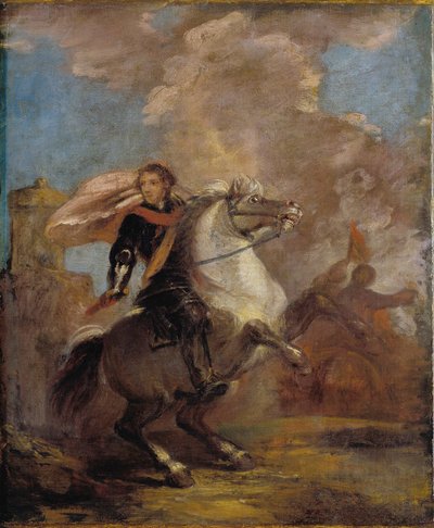 Ein Offizier zu Pferde von Joshua Reynolds