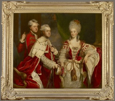 George, 2. Earl Harcourt, seine Frau Elizabeth und Bruder William, 1780 von Joshua Reynolds