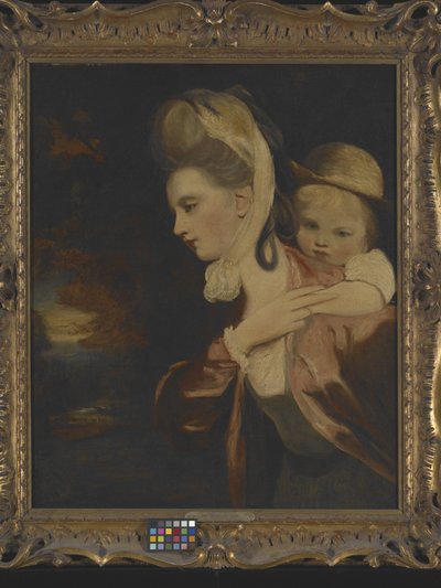 Huckepack (Mrs. Payne Gallaway und Kind) (Kopie von) von Joshua Reynolds