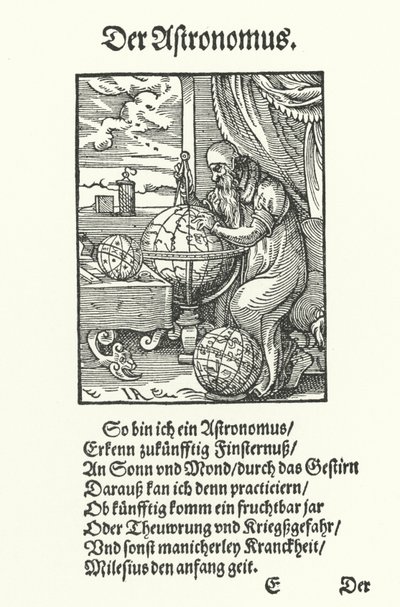 Der Astronom (Gravur) von Jost (after) Amman