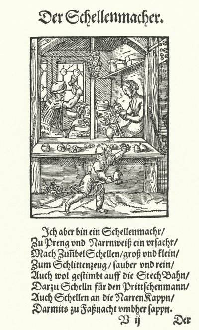 Der Glockenmacher (Stich) von Jost (after) Amman