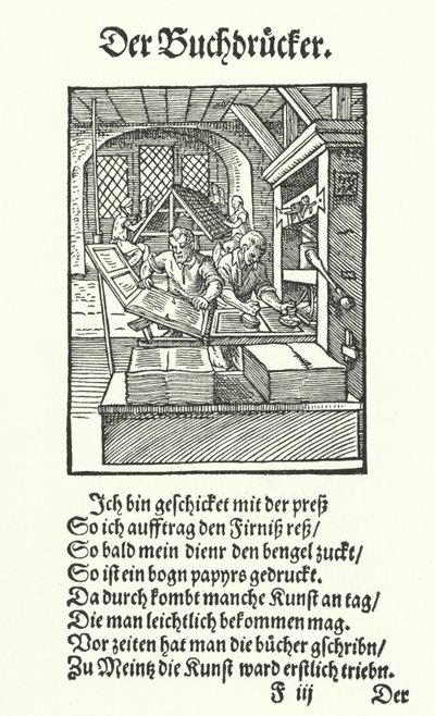 Der Buchdrucker von Jost (after) Amman