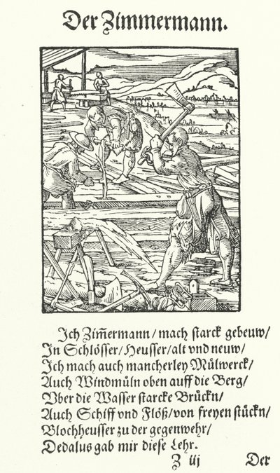 Der Zimmermann von Jost (after) Amman