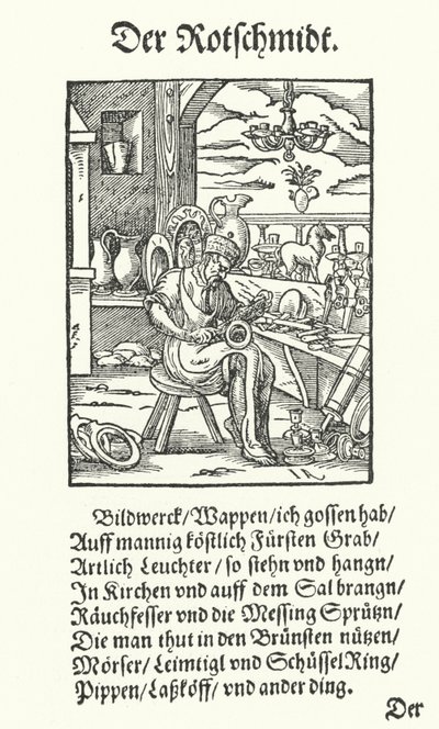 Der Kupferschmied (Stich) von Jost (after) Amman
