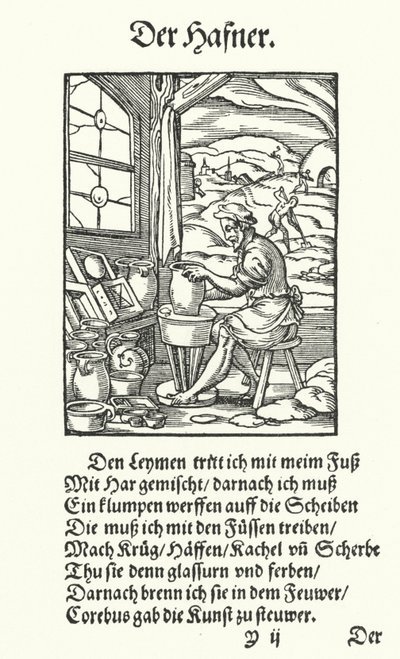 Der Töpfer (Stich) von Jost (after) Amman