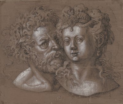 Kopf eines Mannes und einer Frau von Jost Amman