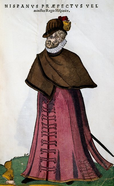 Kostüm eines Ministers aus dem spanischen Königshaus, Stich von Jost Amman aus 