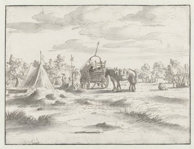 Ansicht eines Lagers der Armee von Wilhelm III. bei Leuven von Josua de Grave